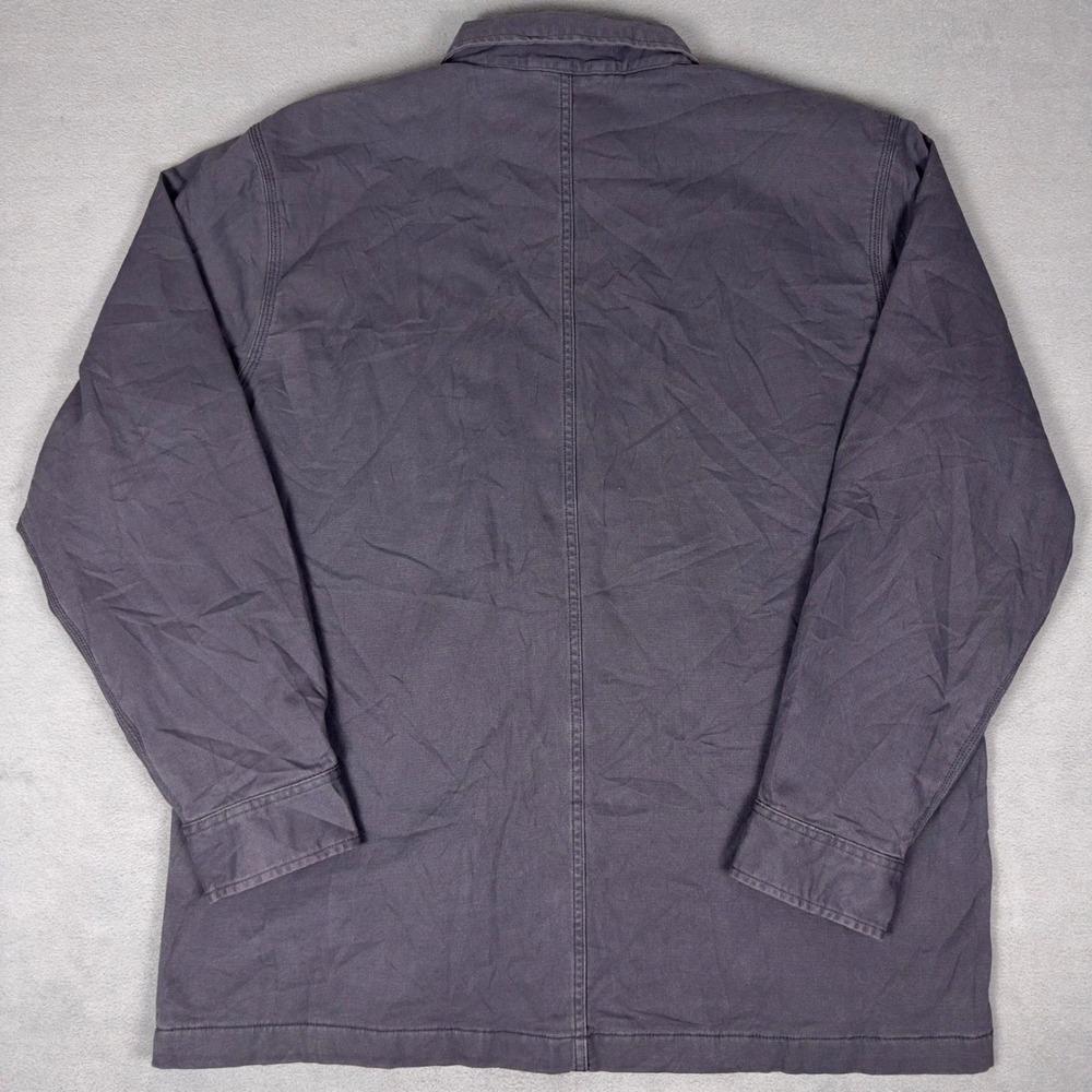 Carhartt Rugged Flex Shirt Jac Flannel Lined Washed Purple Canvas Mens L - Picture 2 of 8
